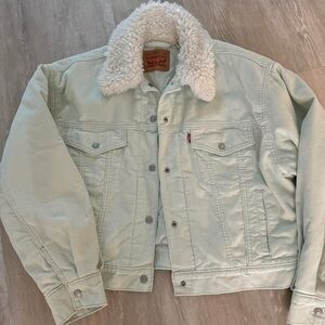 Levi's Women's Mint Sherpa Corduroy Jacket